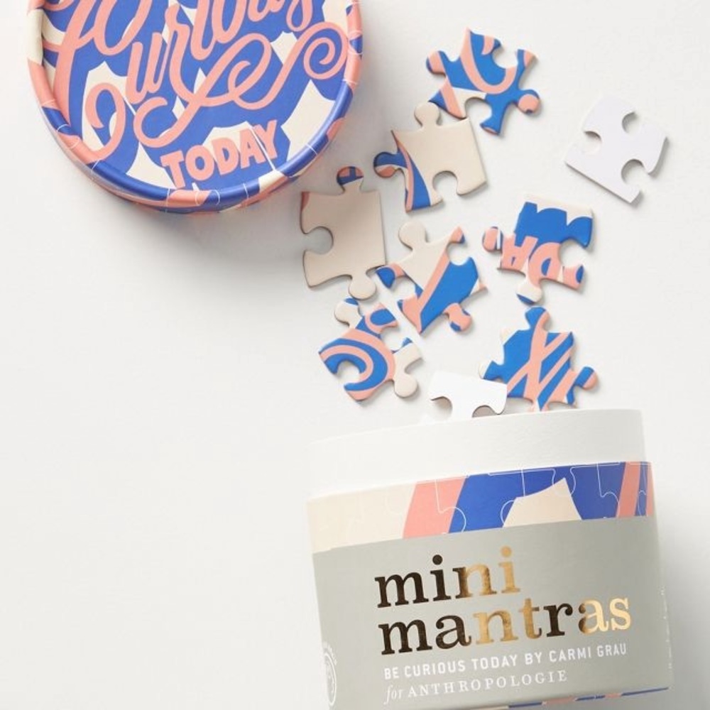 NWT ANTHROPOLOGIE Mini Mantra Puzzle 🧩 NIB “Be Curious”